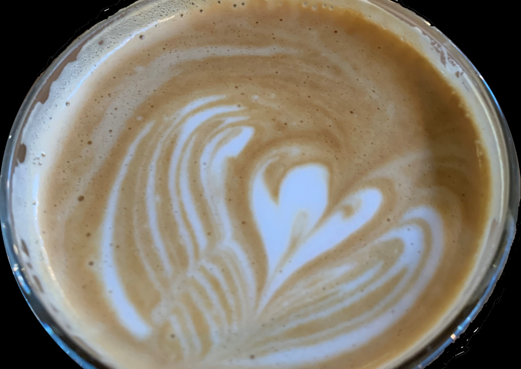 Schwerer Kaffee mit Herz