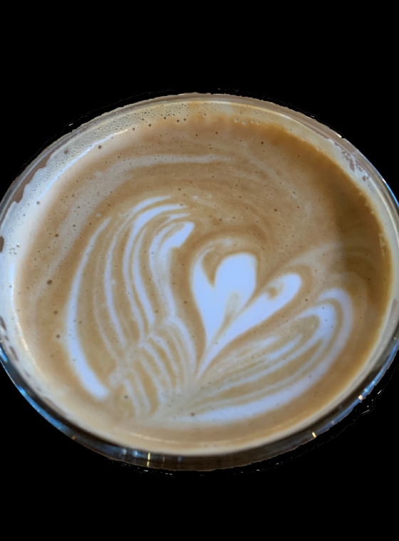 Schwerer Kaffee mit Herz
